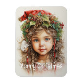 Magnet Flexible Fille de Noël Personnalisée 17 sur 25 (Vertical)