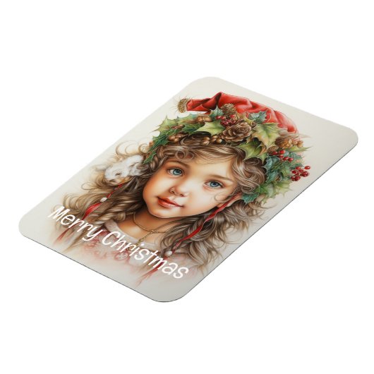 Magnet Flexible Fille de Noël Personnalisée 17 sur 25 (Côté Gauche)