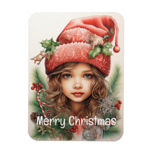Magnet Flexible Fille de Noël Personnalisée 3 sur 25