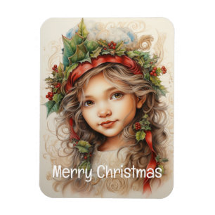 Magnet Flexible Fille de Noël personnalisée 5 sur 25