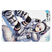Magnet Flexible Fille de ski anime (Horizontal)