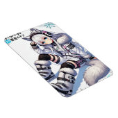 Magnet Flexible Fille de ski anime (Côté Droit)