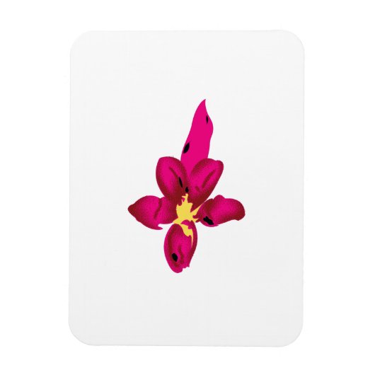 Magnet Flexible Fille Design, Or Léger, Rouge Purplish (Vertical)