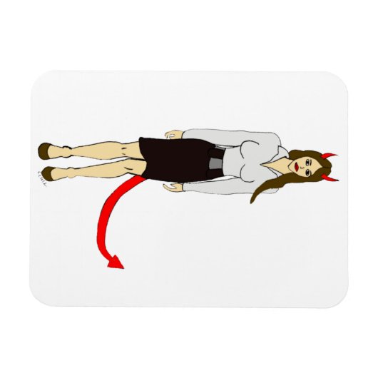 Magnet Flexible fille diable (Horizontal)