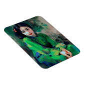 Magnet Flexible Fille en robe verte (Côté Droit)