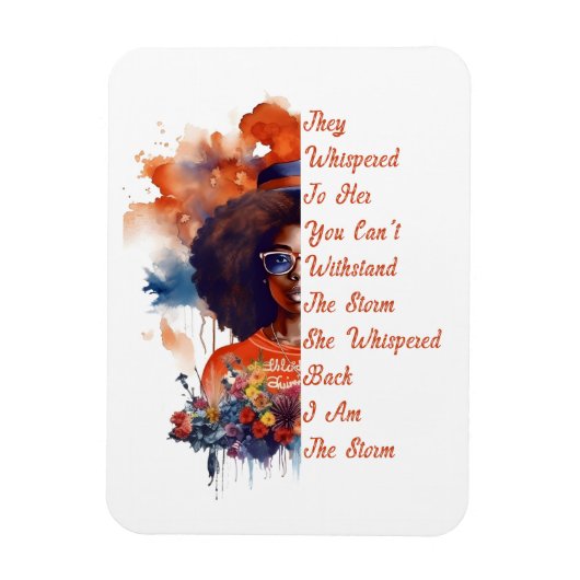 Magnet Flexible Fille forte Histoire noire forte Afrique (Vertical)