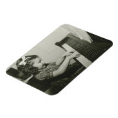 Magnet Flexible Fille Jouant Piano (Côté Gauche)