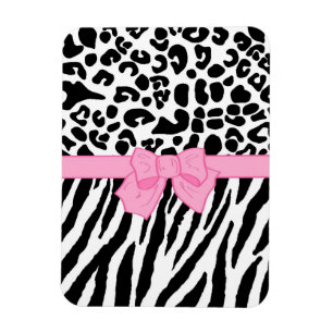 Magnet Flexible Fille Leopard Zebra Poster de animal et mignonne c