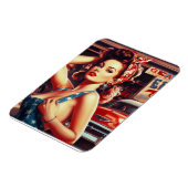 Magnet Flexible Fille mécanique rétro (Côté Gauche)