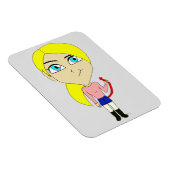 Magnet Flexible fille "méchante" chibi (Côté Droit)
