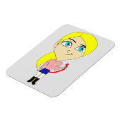 Magnet Flexible fille "méchante" chibi (Côté Gauche)