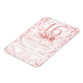 Magnet Flexible Fille Parties scintillant de marbre Rose or Floral (Côté Gauche)