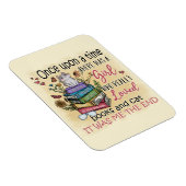 Magnet Flexible Fille qui aime les livres et les chats (Côté Droit)