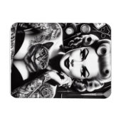 Magnet Flexible Fille tatouée alternative old school (Horizontal)