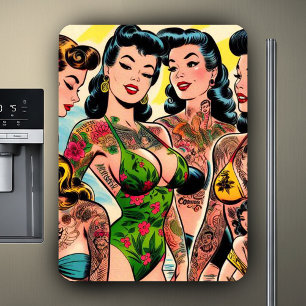 Magnet Flexible Filles de bande dessinée tatouées