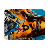 Magnet Flexible Filles de motards rétro (Horizontal)