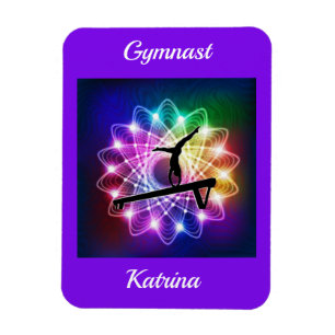 Magnet Flexible Filles Gymnaste Balance poutre personnalisée