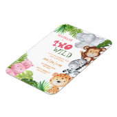 Magnet Flexible Filles Safari Jungle Deux Wild 2e Invitation d'ann (Côté Gauche)