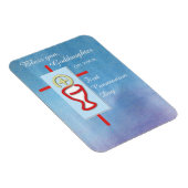 Magnet Flexible Filleule, Première Communion, Turquoise (Côté Droit)