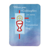 Magnet Flexible Filleule, Première Communion, Turquoise (Vertical)