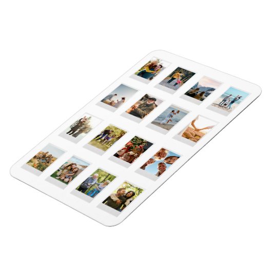 Magnet Flexible Film instantané personnalisé 16 Photo Collage (Côté Gauche)