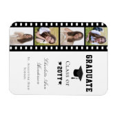 Magnet Flexible Filmstrip Four Photo Collage Graduation | BLANCHE (Horizontal)