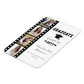 Magnet Flexible Filmstrip Four Photo Collage Graduation | BLANCHE (Côté Gauche)