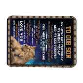 Magnet Flexible Fils d'amour | À Notre Fils Je Suis Fière De Vous  (Horizontal)