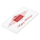 Magnet Flexible Fils De Vacances Présente Rectangle Aimant, Rouge (Côté Gauche)