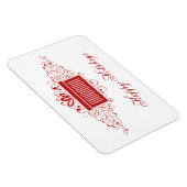 Magnet Flexible Fils De Vacances Présente Rectangle Aimant, Rouge (Côté Droit)