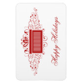 Magnet Flexible Fils De Vacances Présente Rectangle Aimant, Rouge (Vertical)