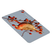 Magnet Flexible Finch maison avec Berries Hawthorn (Côté Droit)