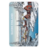 Magnet Flexible Finlande Illustration hivernale (Vertical)