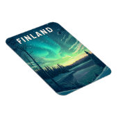 Magnet Flexible Finlande Illustration Voyage Art Vintage (Côté Droit)