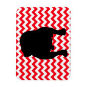 Magnet Flexible Fire Engine Red Chevron et anglais Bulldog Shadow (Vertical)
