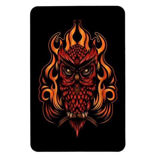 Magnet Flexible Fire owl (Vertical)