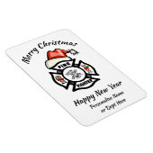 Magnet Flexible Firefighter Père Noël Fire Dept Carte de vacances (Côté Droit)