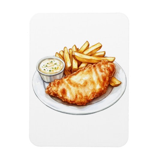 Magnet Flexible Fish and Chips (Vertical)