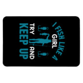 Magnet Flexible Fisher Je Pêche Comme Une Fille (Horizontal)