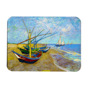 Magnet Flexible Fishing Boats on the Beach by Vincent Van Gogh
