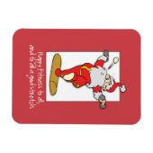 Magnet Flexible Fitness Exercice Noël avec Père Noël (Horizontal)