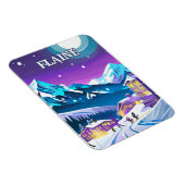 Magnet Flexible Flaine : Art Moderne dans les Alpes enneigées (Côté Droit)
