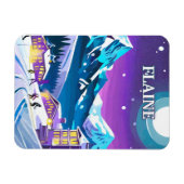 Magnet Flexible Flaine : Art Moderne dans les Alpes enneigées (Horizontal)