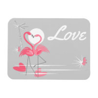 Flamant rose Amour Côté Amour Aimant flexible aima