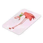 Magnet Flexible Flamant rose avec Cocktail (Côté Gauche)