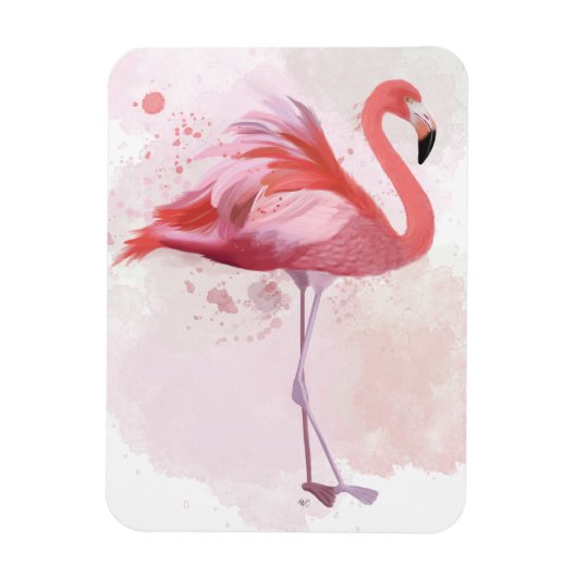 Magnet Flexible Flamant rose de bouffée (Vertical)