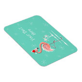 Magnet Flexible Flamant rose de Noël Aimant de texte flexible (Côté Droit)
