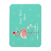 Magnet Flexible Flamant rose de Noël Aimant de texte flexible (Vertical)