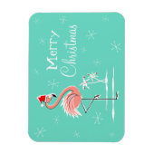 Magnet Flexible Flamant rose de Noël Joyeux aimant de Noël flexibl (Vertical)