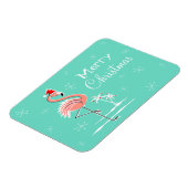 Magnet Flexible Flamant rose de Noël Joyeux aimant de Noël flexibl (Côté Gauche)